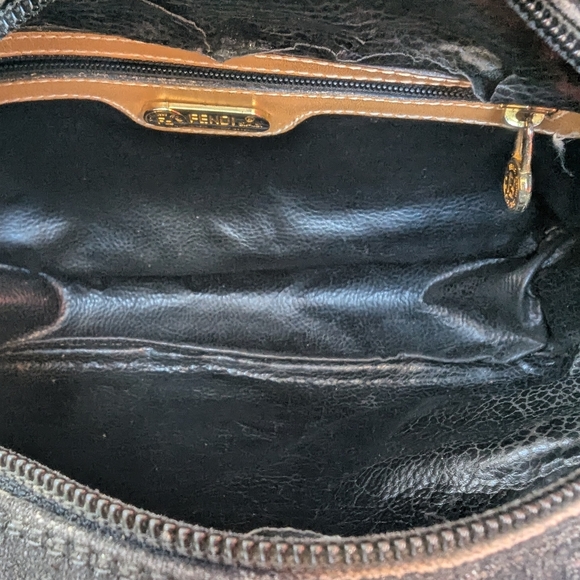 Fendi Black and Tan Striped Crossbody Bag - Picture 13 of 16